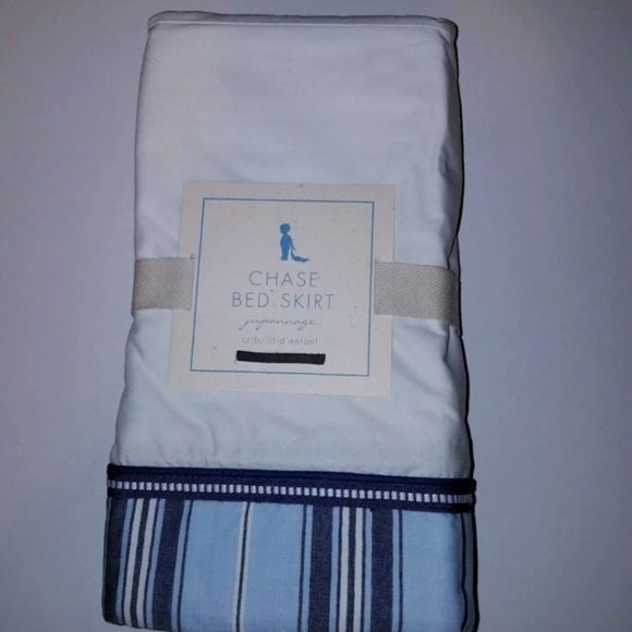 LAST CALL! Nautical Stripe Crib Skirt - Picture 2 of 4